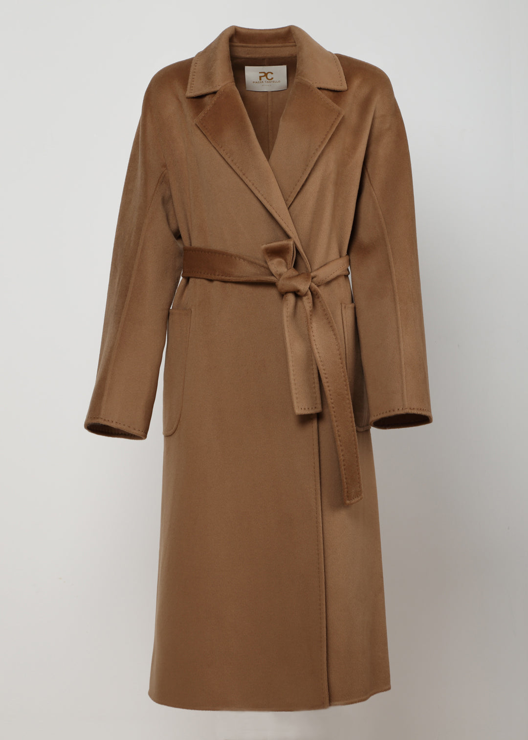 Baby Cashmere Long Coat with Belt