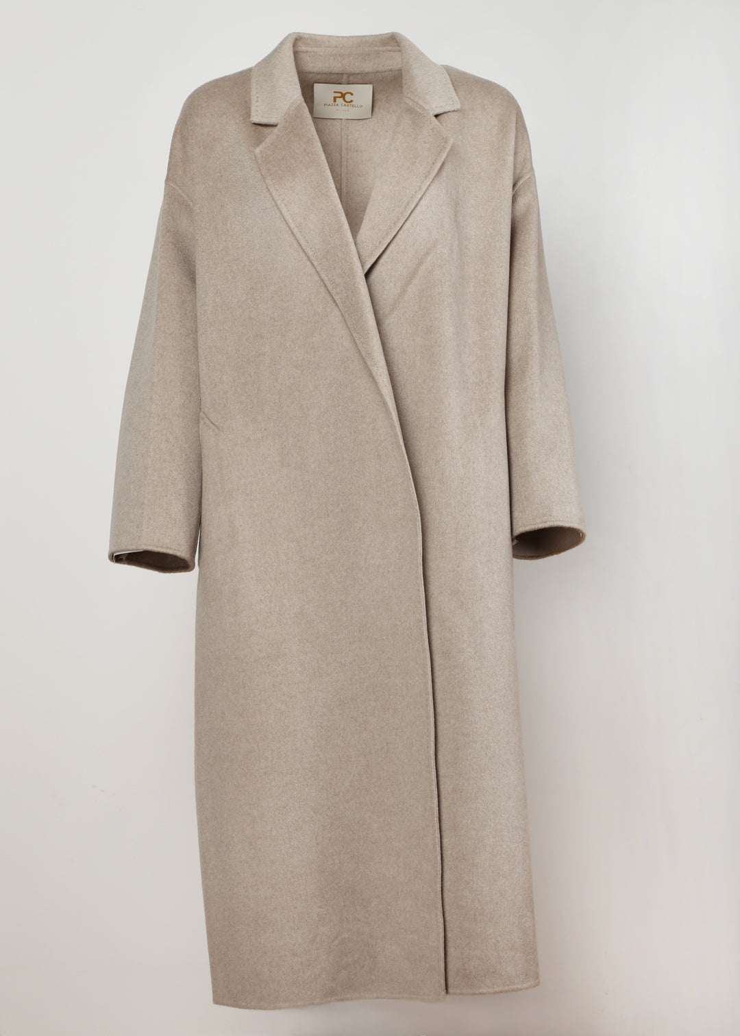 Baby Cashmere Long Coat with Lapels