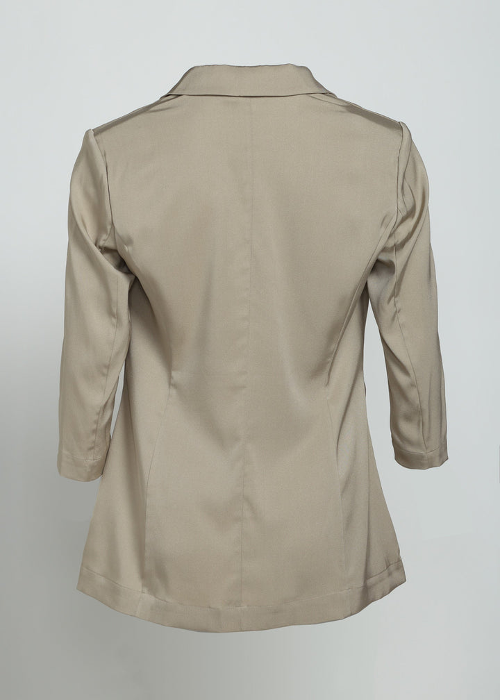 Eco-Silk Mid-Sleeves Blazer