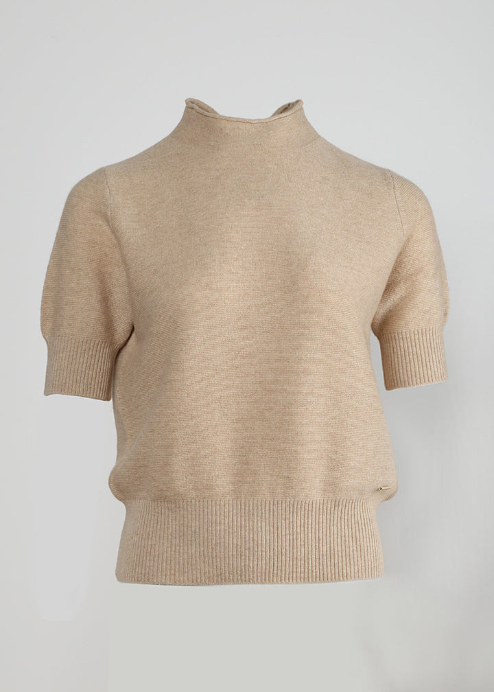 Half Neck Pullover with Short Sleeves