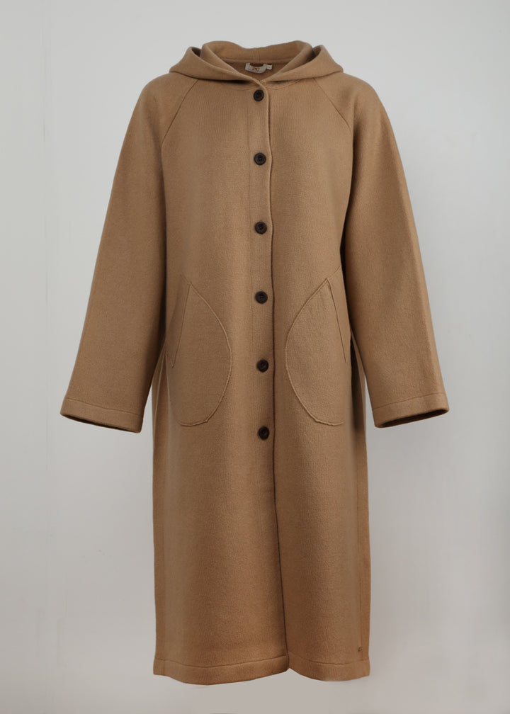 Cashmere Hooded Long Coat