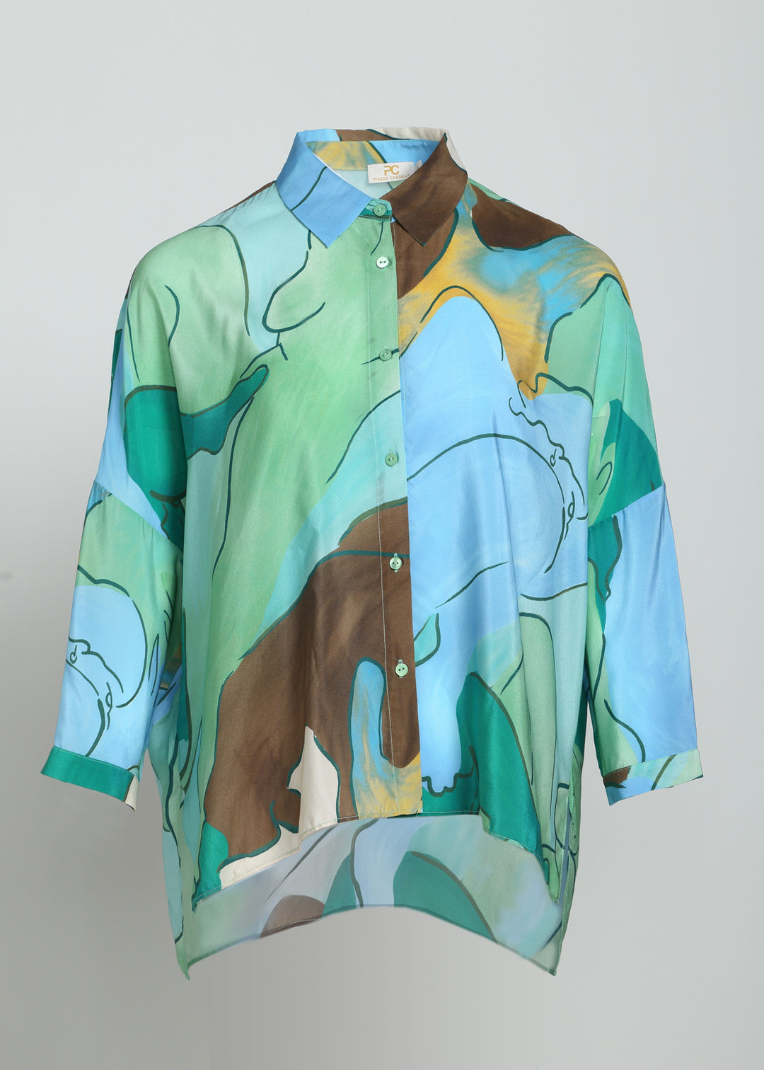 Reglan Mid-Sleeves Eco-Silk Shirt
