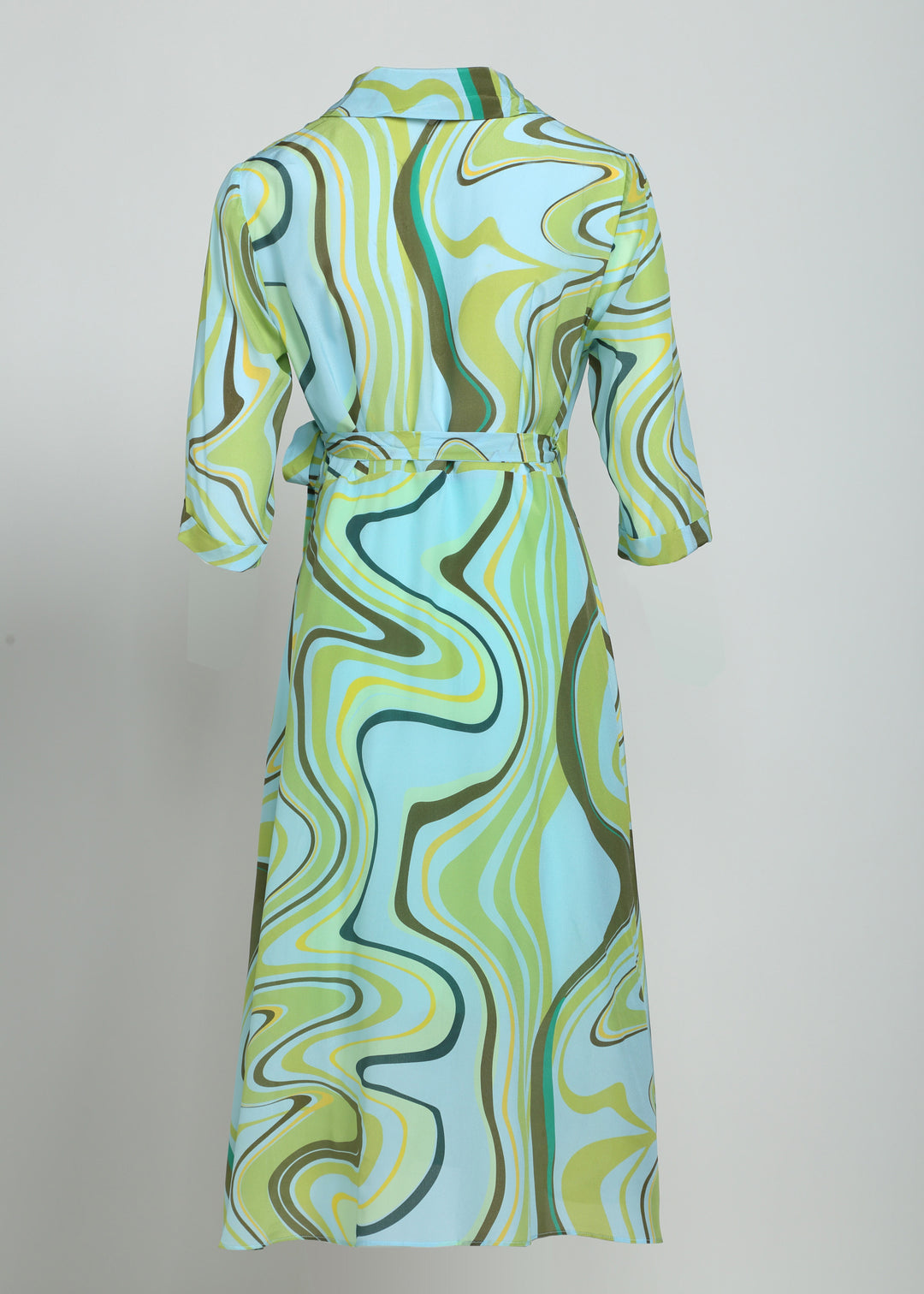 Eco-Silk Dress with Mid-Sleeves