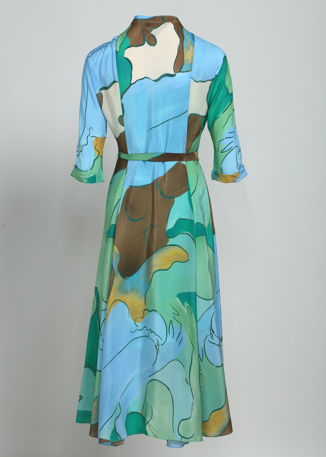 Eco-Silk Dress with Collar