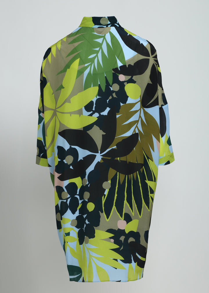 Eco-Silk Oversized Shirt Dress