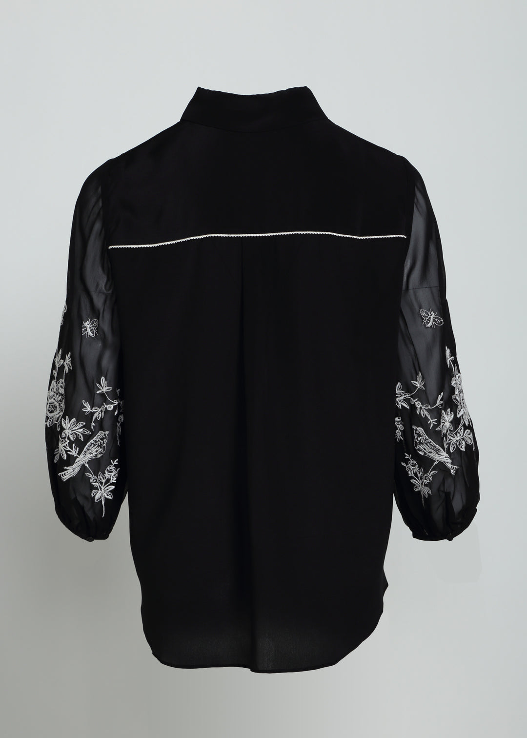 Eco-Silk Shirt with Embroideries