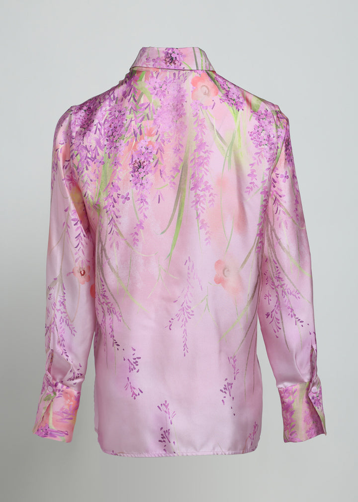 Eco-Silk Shirt in Floral Print