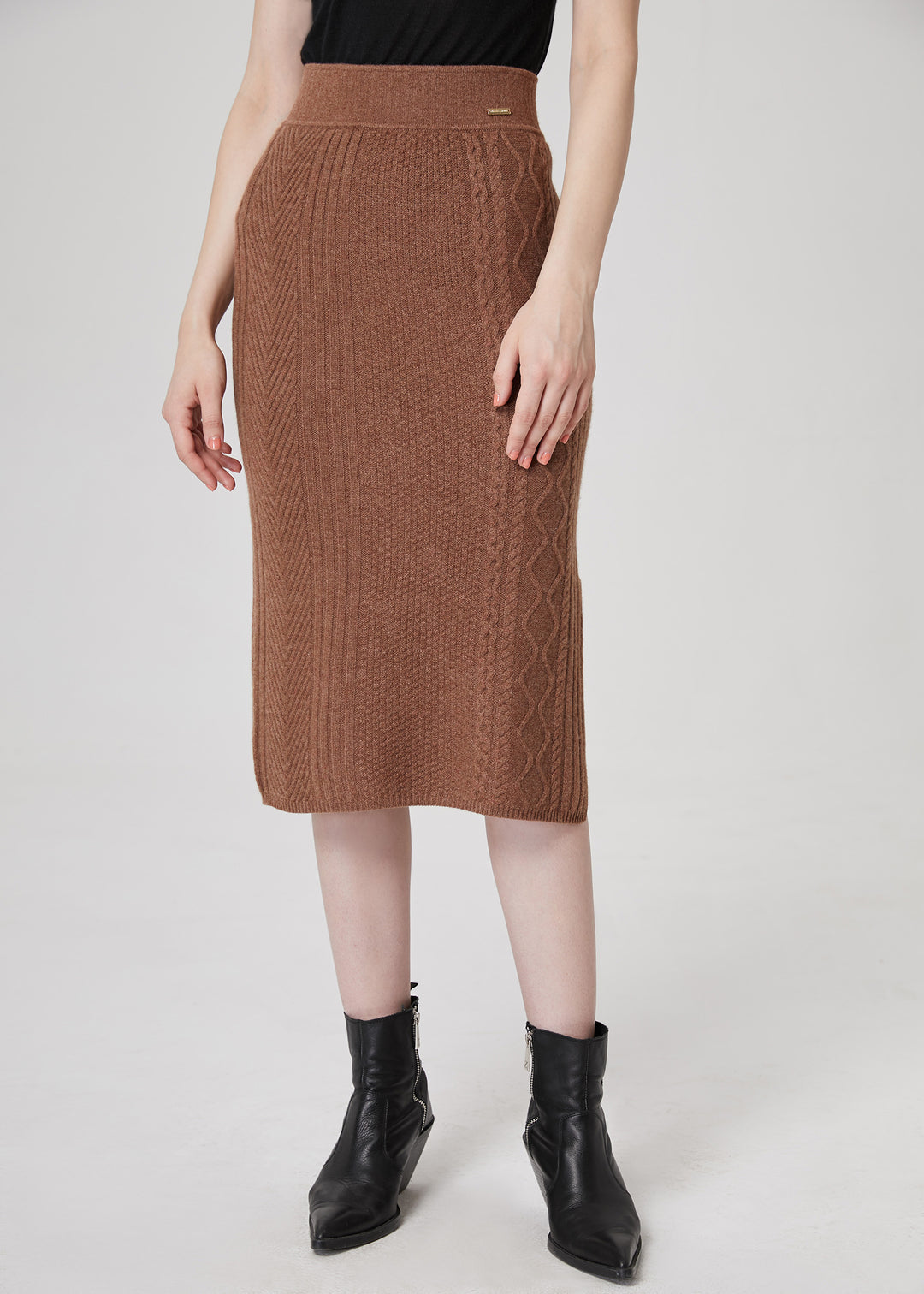 Cable Cashmere Skirt