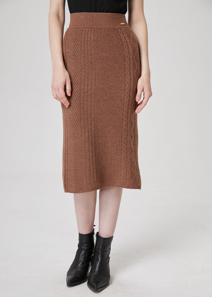 Cable Cashmere Skirt