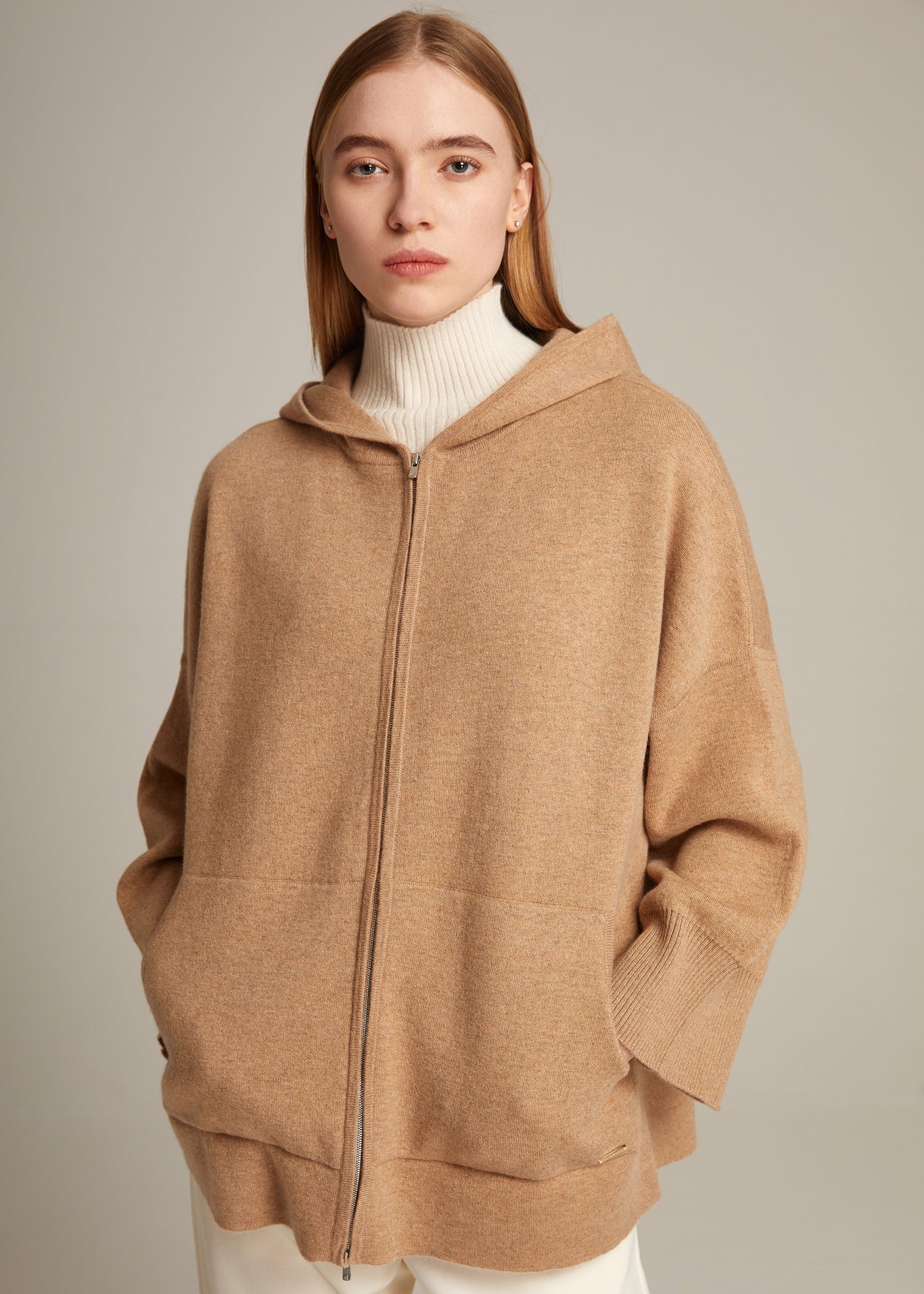 Women's Pure Cashmere Hooded Top