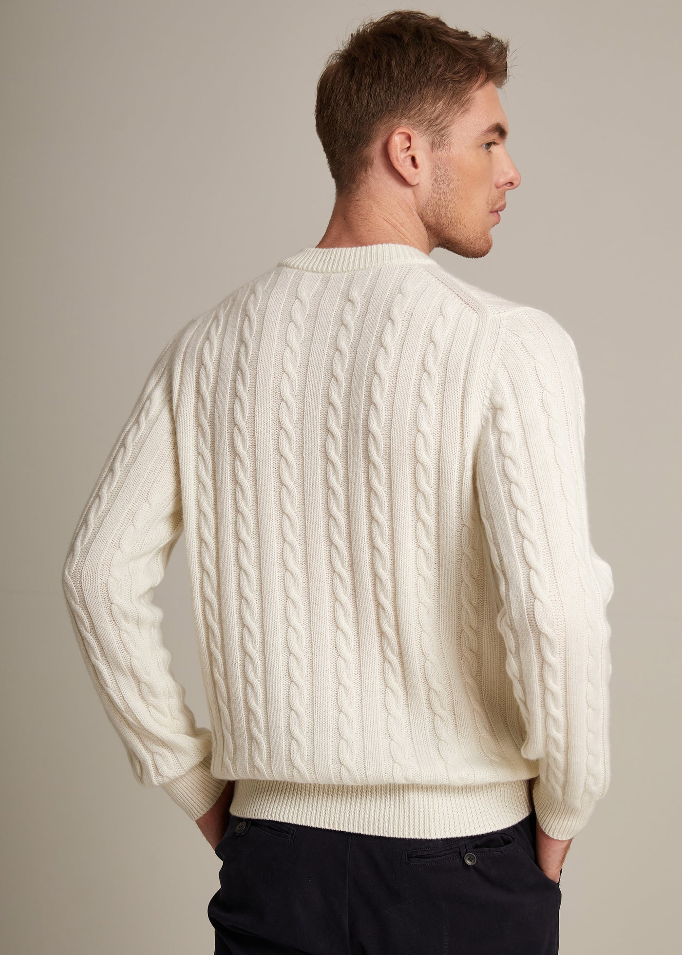 Cable Knit Pure Cashmere Sweater