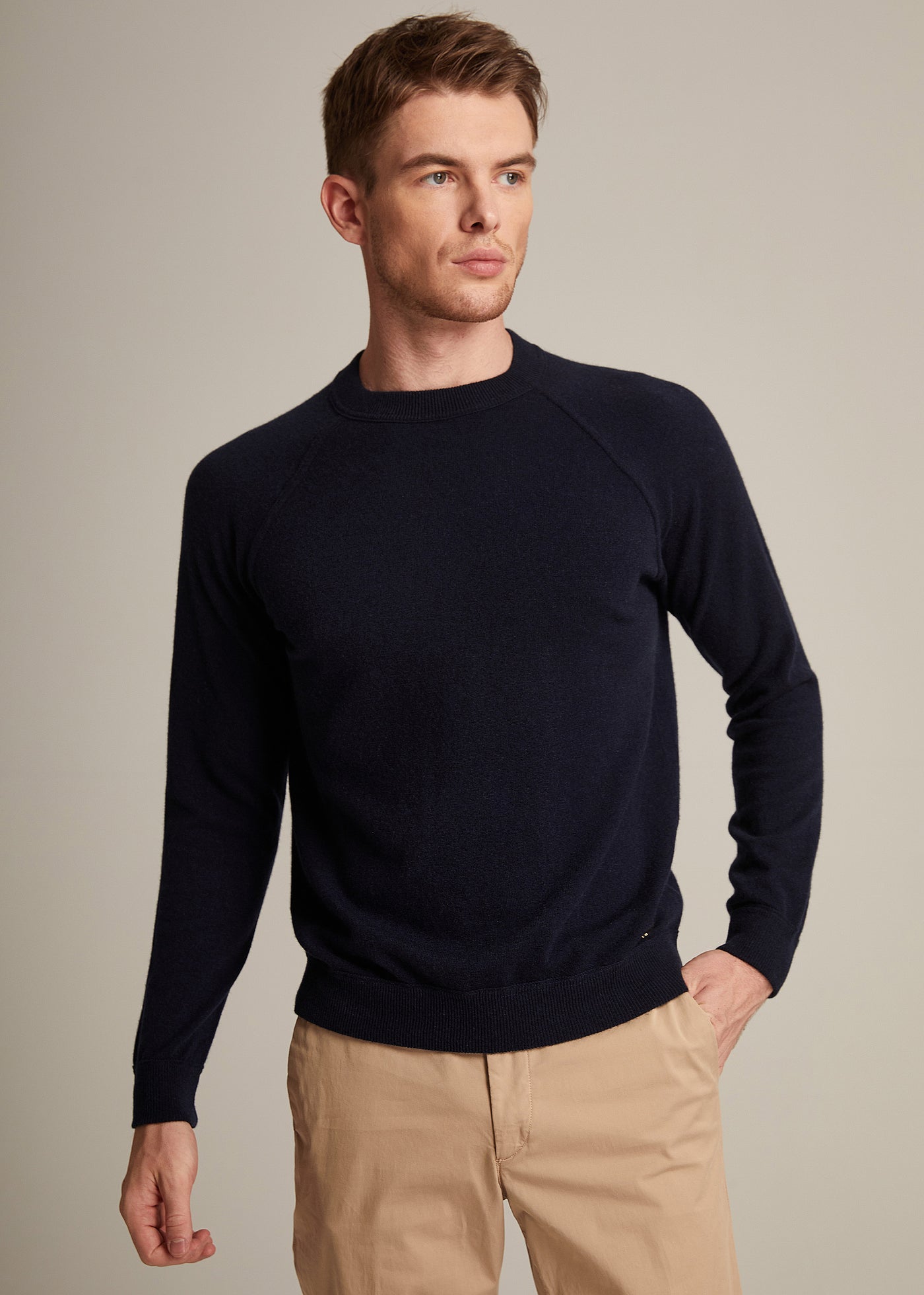 Round-neck Men's Cashmere Pullover