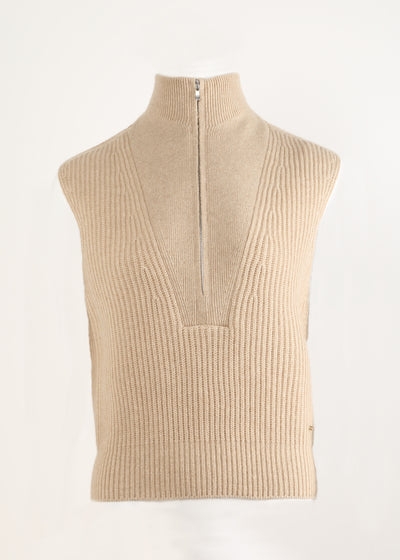 Cashmere Half Zip Women's Vest