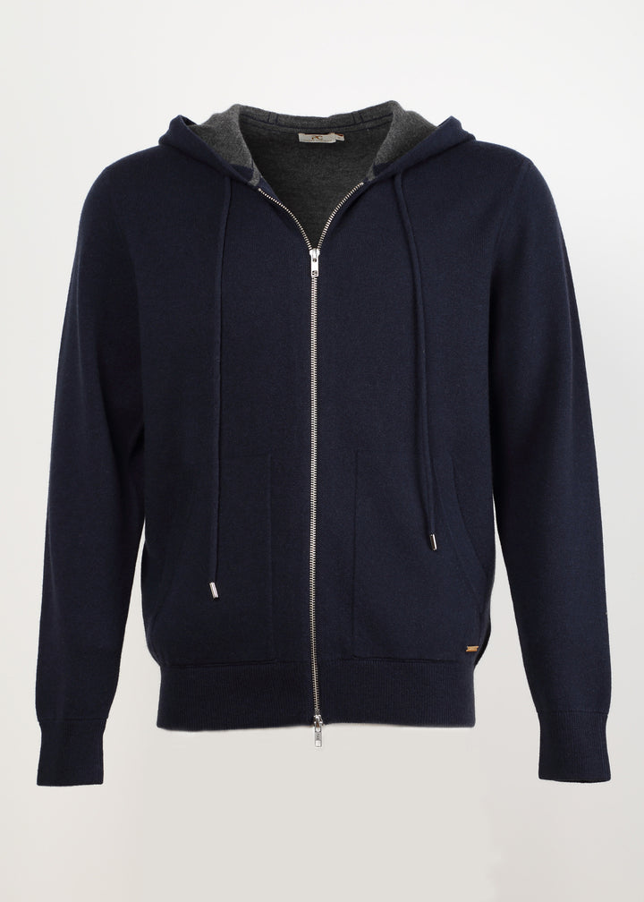Cashmere Hoodie with Zip