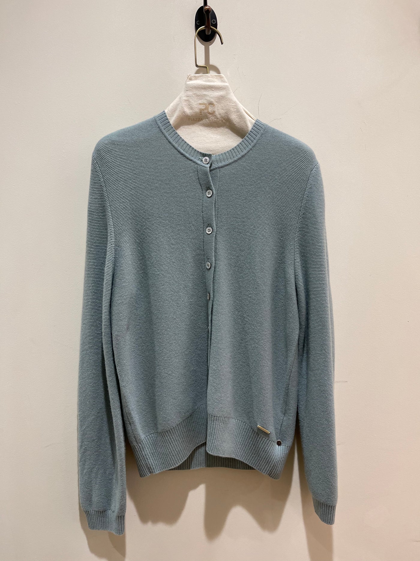 Women Round Neck Cardigan with Long Sleeves