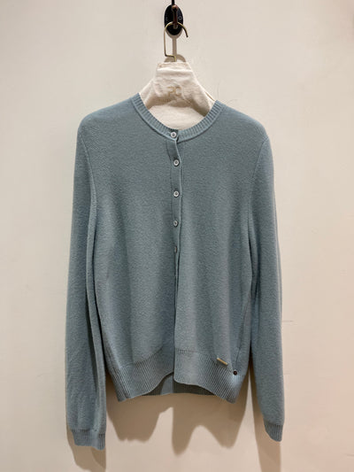 Women Round Neck Cardigan with Long Sleeves